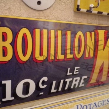 Plaque Email Bouillon Kub 10c  - Enamel TIN sign advertising EMAIL