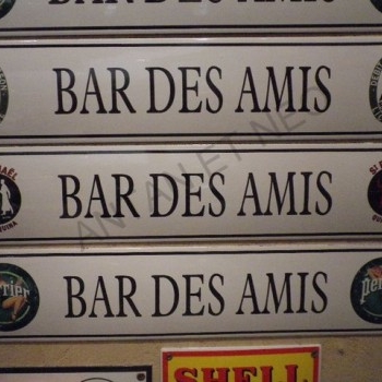 Plaque Email Bandeau st raphael Bar des amis - Enamel TIN sign advertising EMAIL