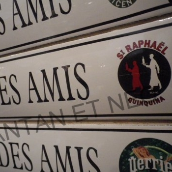 Plaque Email Bandeau st raphael Bar des amis - Enamel TIN sign advertising EMAIL