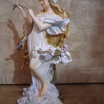 Figurine Mucha printemps Art nouveau