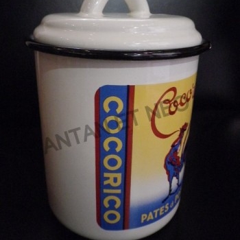 Pot Email - Pâtes à Potage  Cocorico - Enamel TIN sign advertising EMAIL