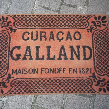 Ancien Tapis de Bar Curaçao Galland Apéritif Comptoir Estaminet Bistrot Tapis de Jeux