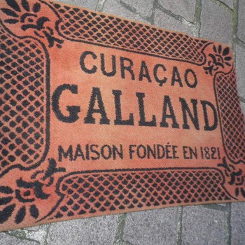 Ancien Tapis de Bar Curaçao Galland Apéritif Comptoir Estaminet Bistrot Tapis de Jeux