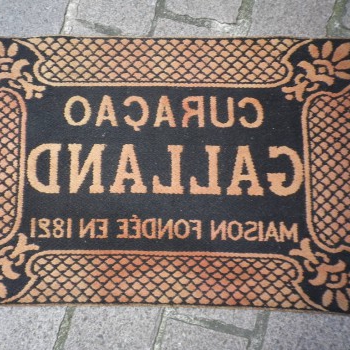 Ancien Tapis de Bar Curaçao Galland Apéritif Comptoir Estaminet Bistrot Tapis de Jeux