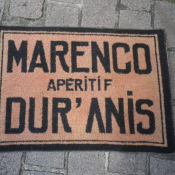 Ancien Tapis de Bar Marenco Dur Anis Apéritif Comptoir Estaminet Bistrot Tapis de Jeux