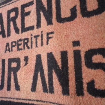 Ancien Tapis de Bar Marenco Dur Anis Apéritif Comptoir Estaminet Bistrot Tapis de Jeux