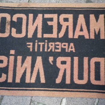 Ancien Tapis de Bar Marenco Dur Anis Apéritif Comptoir Estaminet Bistrot Tapis de Jeux