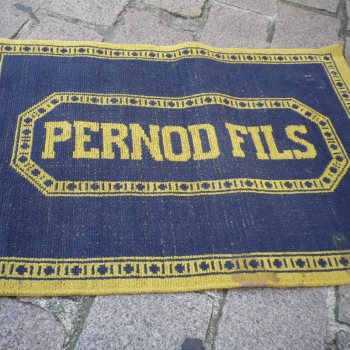 Ancien Tapis de Bar Pernod Fils Apéritif Comptoir Estaminet Bistrot Tapis de Jeux