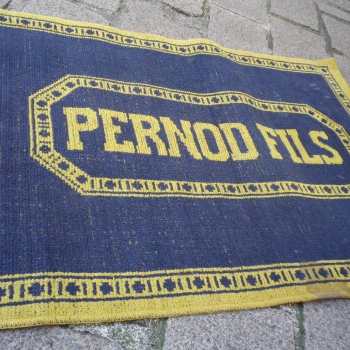 Ancien Tapis de Bar Pernod Fils Apéritif Comptoir Estaminet Bistrot Tapis de Jeux