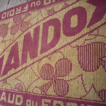Ancien Tapis de Bar Viandox Beige Bordeaux Apéritif Comptoir Estaminet Bistrot Tapis de Jeux