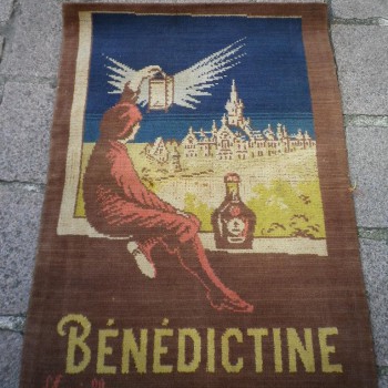 Ancien Tapis de Bar Bénédictine DESSIN DE LEONETTO CAPPIELLO Apéritif Comptoir Estaminet Bistrot Tapis de Jeux