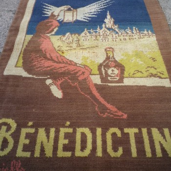 Ancien Tapis de Bar Bénédictine DESSIN DE LEONETTO CAPPIELLO Apéritif Comptoir Estaminet Bistrot Tapis de Jeux