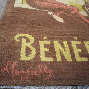 Ancien Tapis de Bar Bénédictine DESSIN DE LEONETTO CAPPIELLO Apéritif Comptoir Estaminet Bistrot Tapis de Jeux