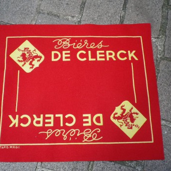 Ancien Tapis de Bar Bières De Clerck Apéritif Comptoir Estaminet Bistrot  Tapis de Jeux