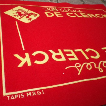 Ancien Tapis de Bar Bières De Clerck Apéritif Comptoir Estaminet Bistrot  Tapis de Jeux
