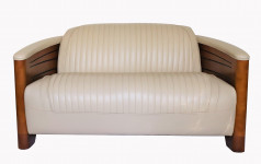 Canapé 2 Places  Pirogue cuir Beige CAA43C-C5