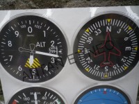 Avion 4 Dessous de Verres Carrés - Sous verres - instruments navigation moderne - Aviation - Aéro-Bis