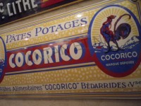 Plaque Email Pâtes Potages Cocorico Coq - Enamel TIN sign advertising EMAIL