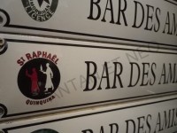 Plaque Email Bandeau st raphael Bar des amis - Enamel TIN sign advertising EMAIL