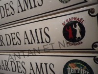 Plaque Email Bandeau st raphael Bar des amis - Enamel TIN sign advertising EMAIL