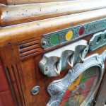 0000000- Antiquité Roulette Ancienne Jeu de Bar Bistrot Comptoir de marque Bussoz - Jeu Forain - machine a sous