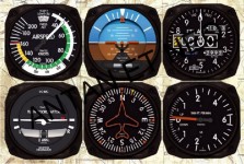 Avion 6 Dessous-verres Classic Instruments - Sous verres -Coasters x 6  - Aviation - Aéro