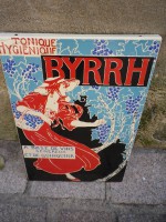 Plaque Emaillée BYRRH à base de vins généreux et de quinquina- Enamel TIN sign advertising EMAIL