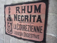 Ancien Tapis de Bar Rhum Négrita La Corrèzienne Liqueur Digestive Apéritif Comptoir Estaminet Bistrot Tapis de Jeux