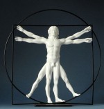 Figurine Da Vinci L'Homme de Vitruve  Blanc