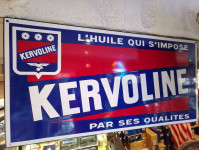 Plaque Emaillée HUILE KERVOLINE - Enamel TIN sign advertising EMAIL déco garage vintage