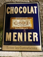 Plaque Email Chocolat MENIER - Enamel TIN sign advertising EMAIL