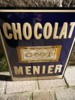 Plaque Email Chocolat MENIER - Enamel TIN sign advertising EMAIL