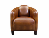 FAUTEUIL Club Barquette  Cuir Vintage CL09V01