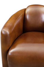 FAUTEUIL Club Barquette  Cuir Vintage CL09V01