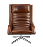 0000 - FAUTEUIL WALL STREET, CUIR VINTAGE Réf IXCL58V01