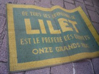 Ancien Tapis de Bar Lilet Quinquinas Apéritif Comptoir Estaminet Bistrot Tapis de Jeux