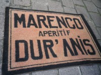 Ancien Tapis de Bar Marenco Dur Anis Apéritif Comptoir Estaminet Bistrot Tapis de Jeux