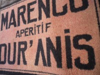 Ancien Tapis de Bar Marenco Dur Anis Apéritif Comptoir Estaminet Bistrot Tapis de Jeux