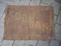 Ancien Tapis de Bar Viandox Beige Bordeaux Apéritif Comptoir Estaminet Bistrot Tapis de Jeux