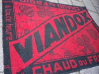 Ancien Tapis de Bar Viandox Rouge Noir Apéritif Comptoir Estaminet Bistrot Tapis de Jeux