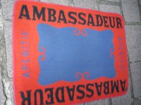 Ancien Tapis de Bar Ambassadeur Apéritif Comptoir Estaminet Bistrot Tapis de Jeux