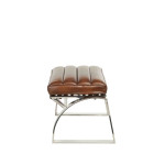 0000 - POUF MADRID, CUIR MARRON VINTAGE Réf IXPOUF57V01