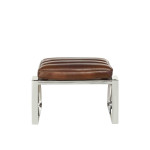 0000 - POUF MADRID, CUIR MARRON VINTAGE Réf IXPOUF57V01