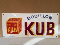 Plaque Email Bombée Bouillon KUB - Enamel TIN sign advertising EMAIL