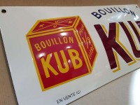 Plaque Email Bombée Bouillon KUB - Enamel TIN sign advertising EMAIL