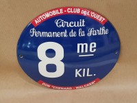 Plaque Email Bombée Circuit le Mans Chenard et Walcker ACO - Enamel TIN sign advertising EMAIL