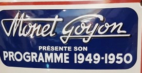 Plaque Email Bombée Moto Monet Goyon - Enamel TIN sign advertising EMAIL