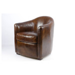 Fauteuil cuir couleur cigare Manchester MC174
