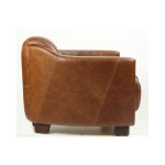 Fauteuil cuir couleur cigare LE PRESTIGIEUX MC93