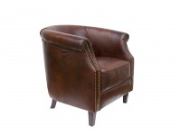 Fauteuil cuir couleur cigare Oxford MC140 